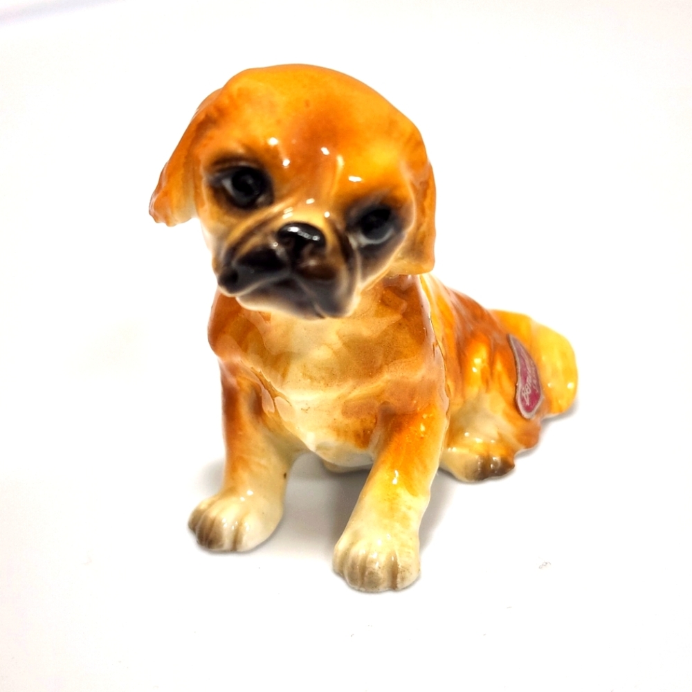 Vintage Bone China Pekingese Figurine